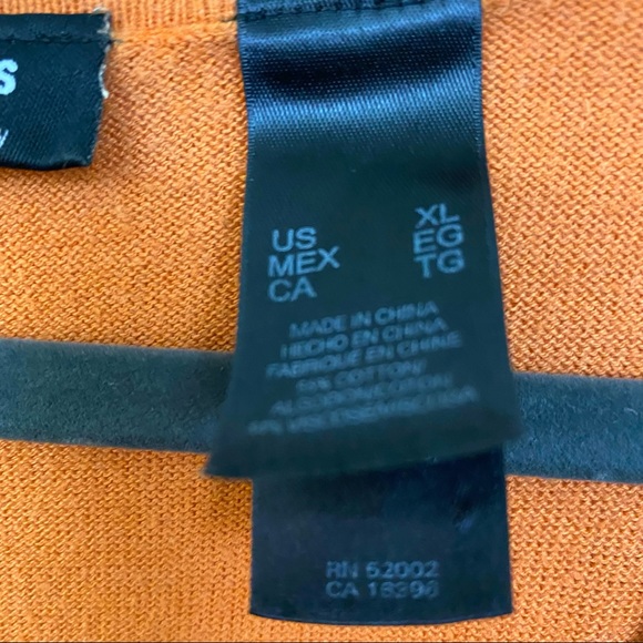 Axcess by Liz Claiborne top. Short sleeve ORANGE knit shirt size XL - Picture 5 of 6